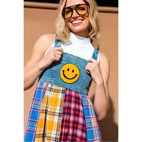 Dressed in LALA - Walking on Sunshine Overalls Dress (Small) - Picture 4 of 11